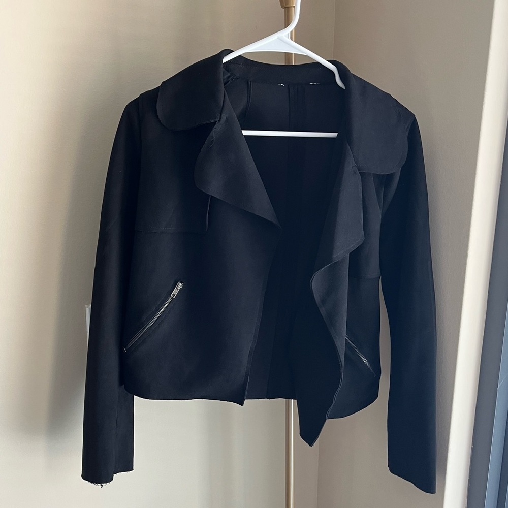 Faux suede black jacket